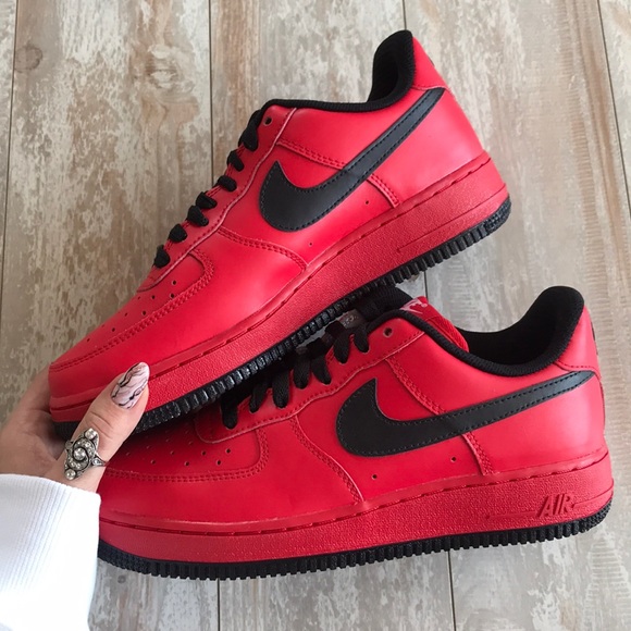 NWTNike ID Air Force 1 Custom Red On Black! - Picture 4 of 7